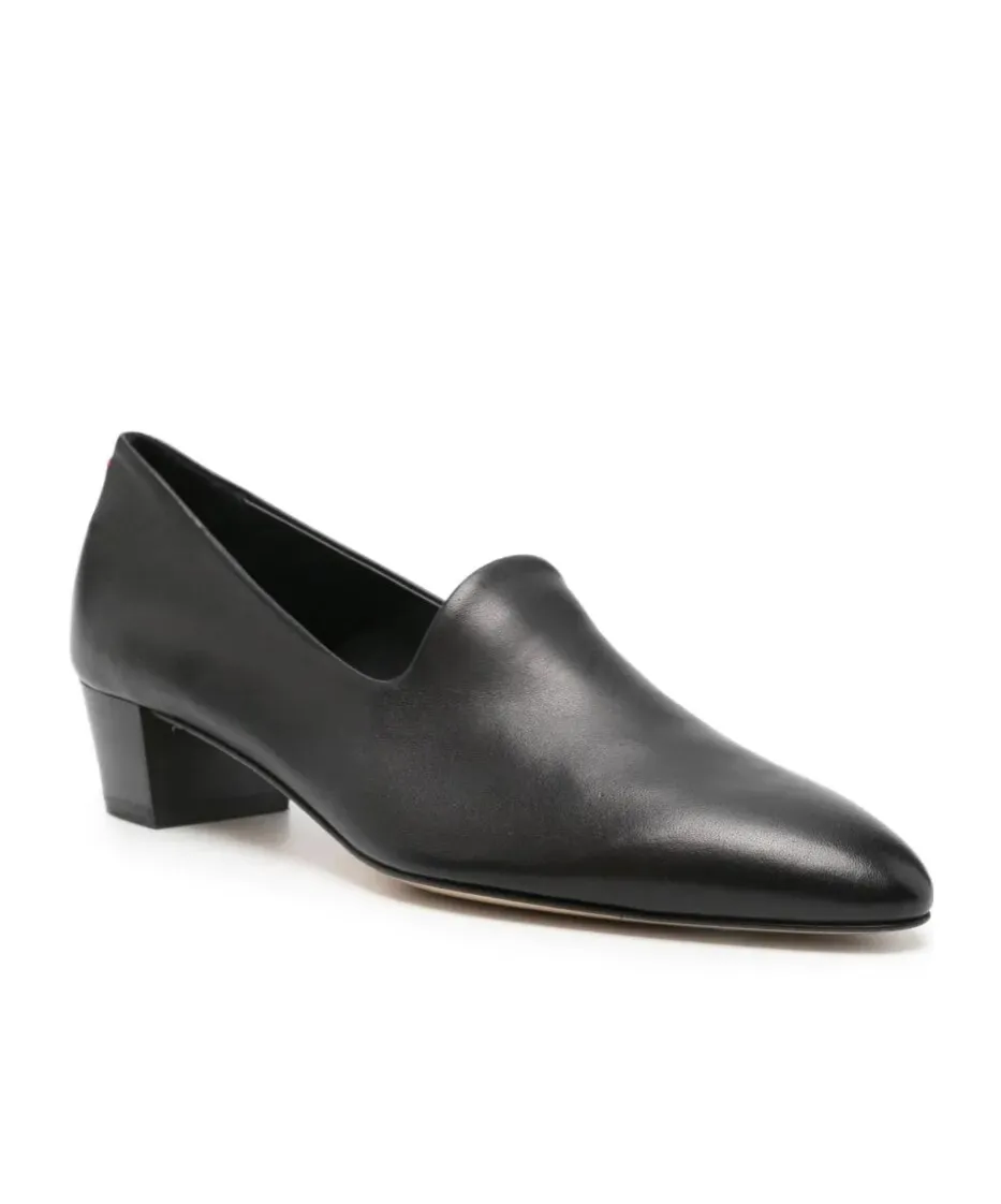 40Mm Almond-Toe Block-Heel Loafers