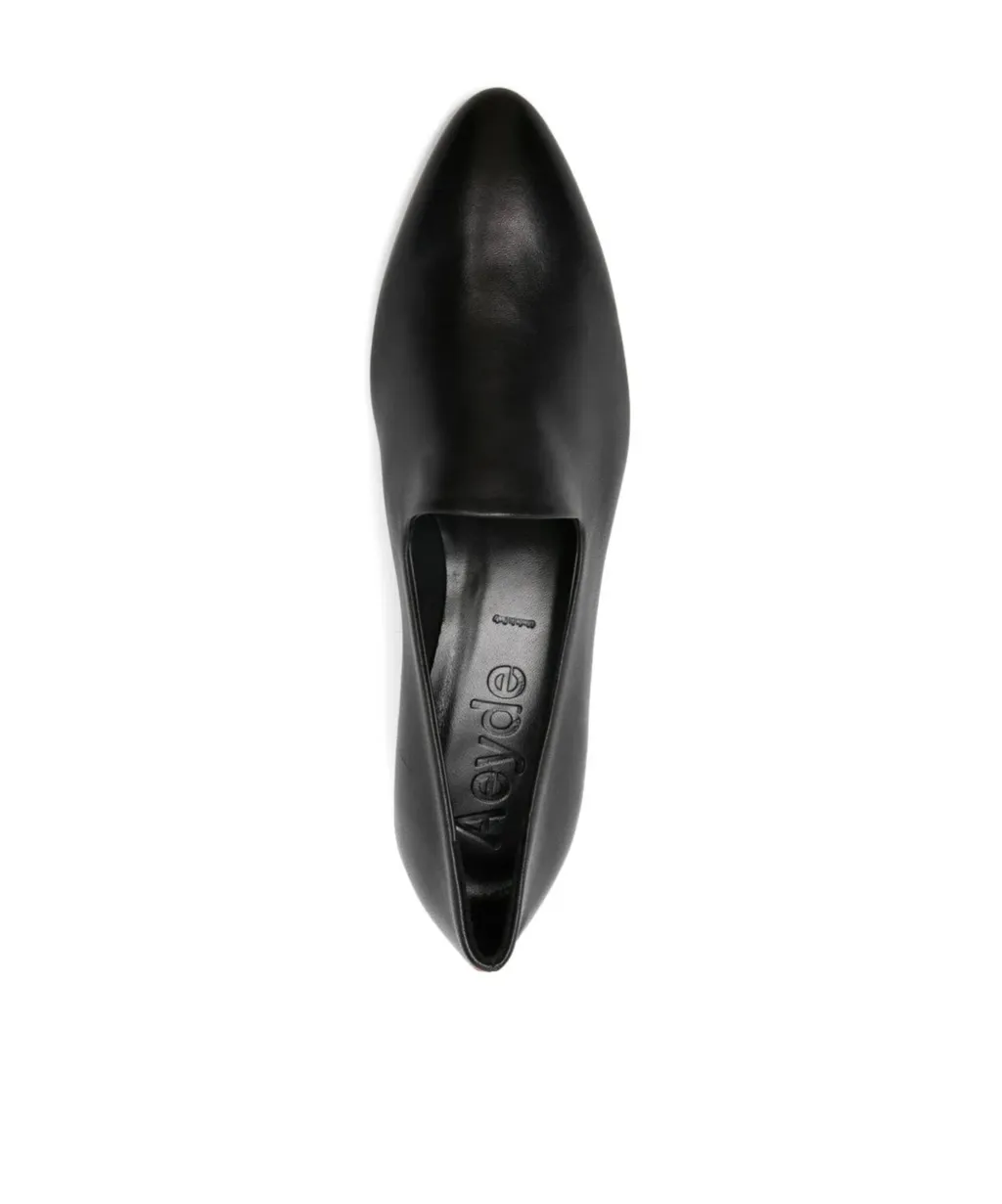 40Mm Almond-Toe Block-Heel Loafers