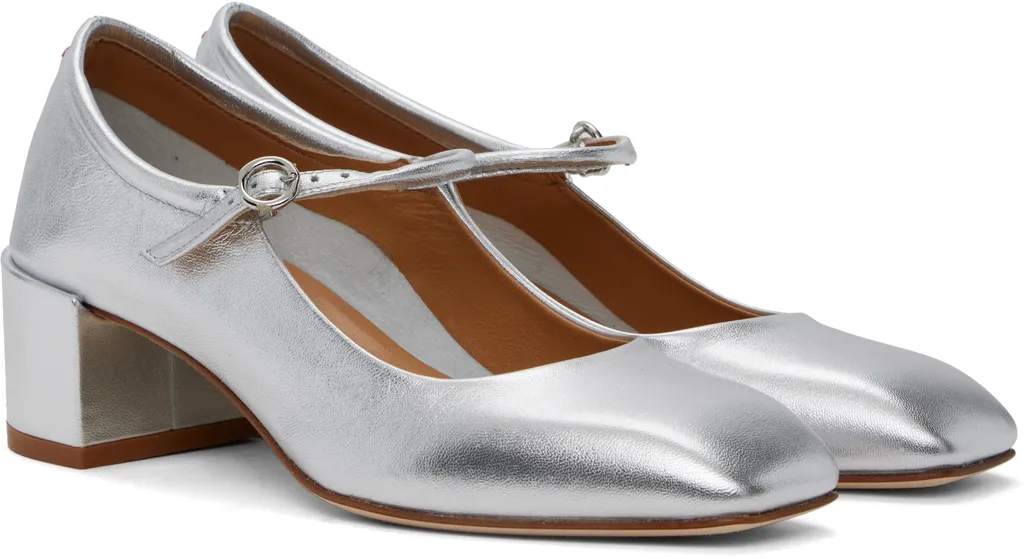 Aline 45Mm Metallic Leather Pumps