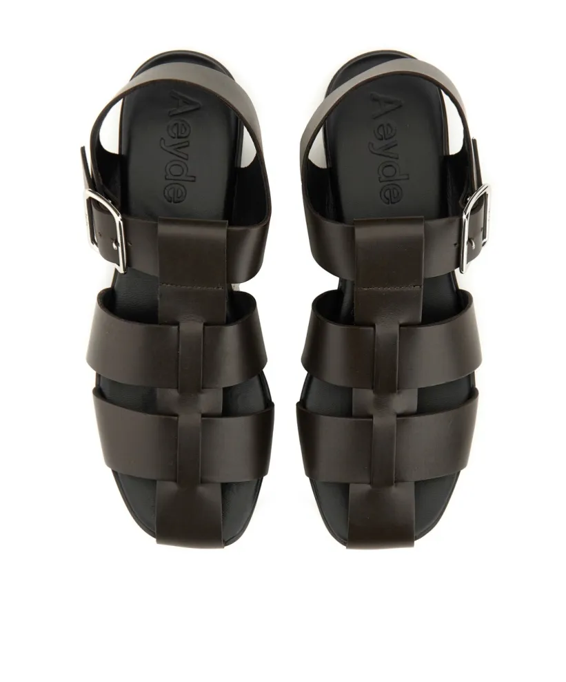 Buckle Fastened Cut Out Sandals
