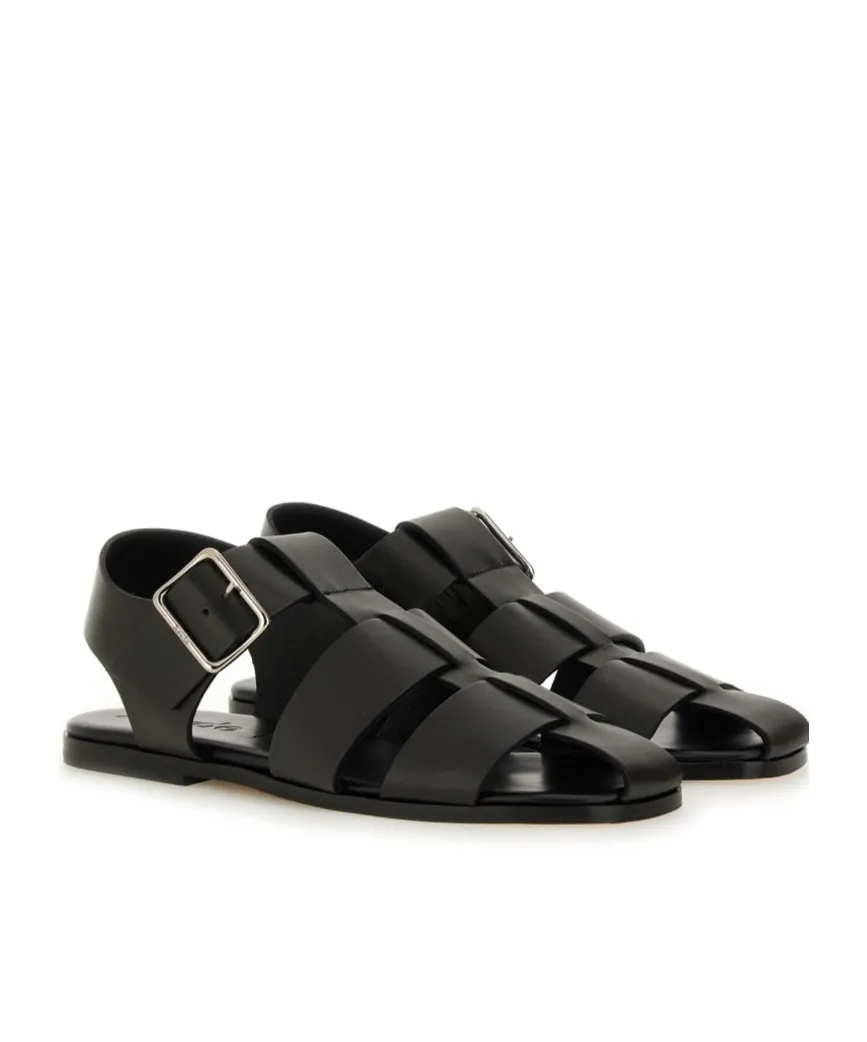 Buckle Fastened Cut Out Sandals