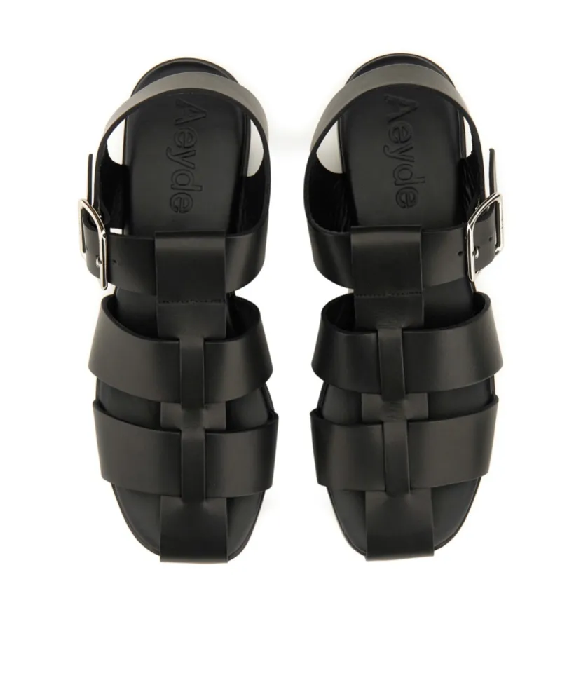 Buckle Fastened Cut Out Sandals