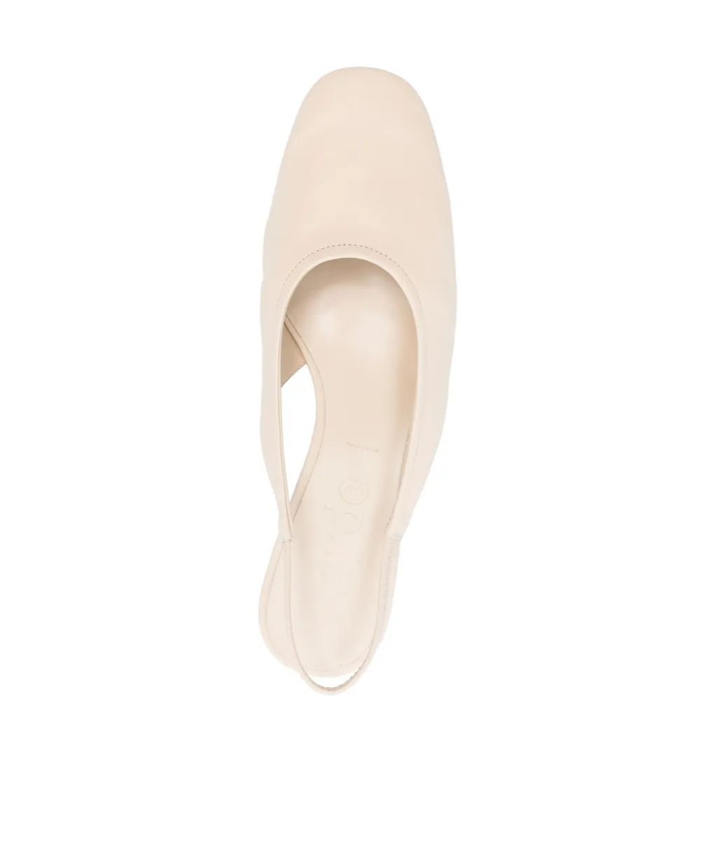 35Mm Leather Slingback Pumps