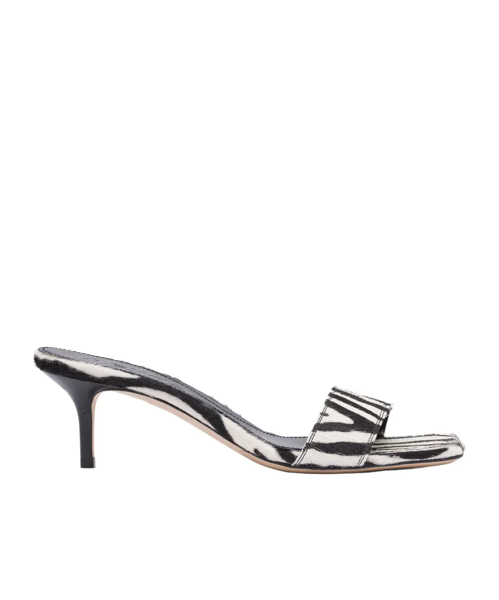 Buckle Detailed Square Open Toe Sandals