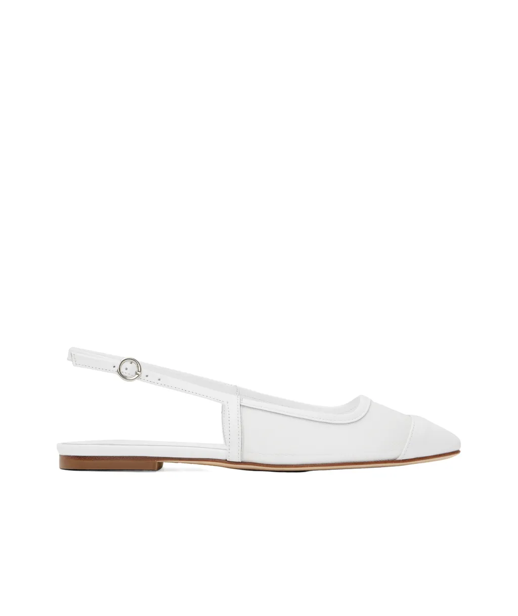 Square Toe Flat Slingbacks