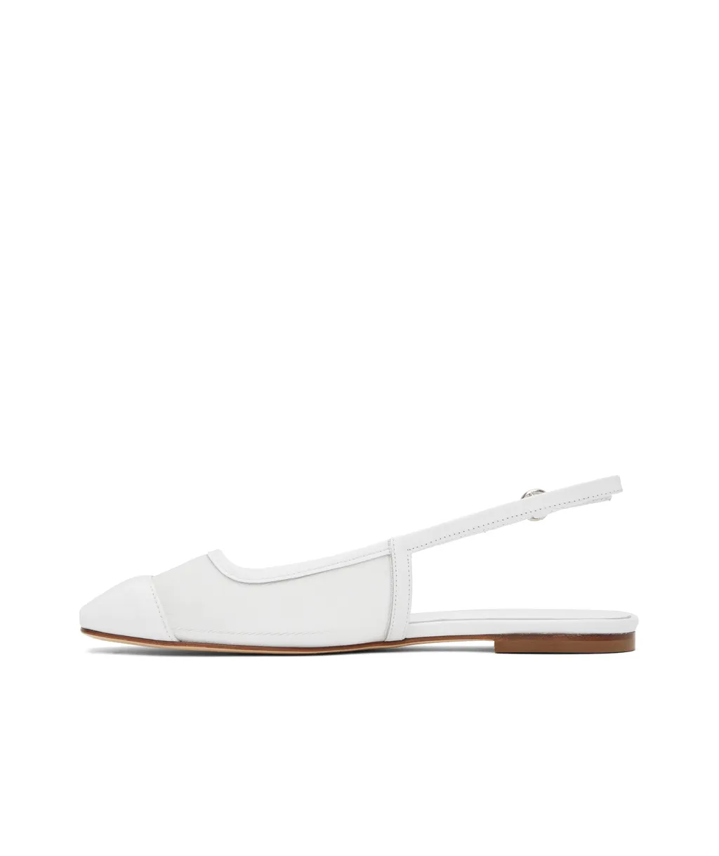 Square Toe Flat Slingbacks
