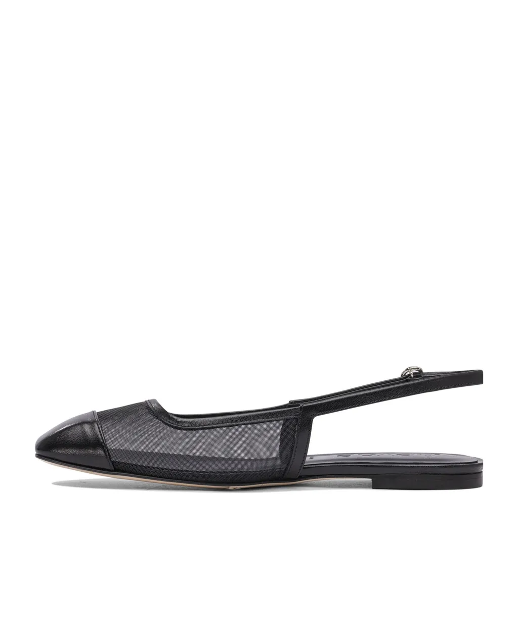 Geraldine Square Toe Slingback Flats