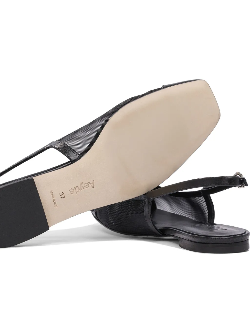 Geraldine Square Toe Slingback Flats
