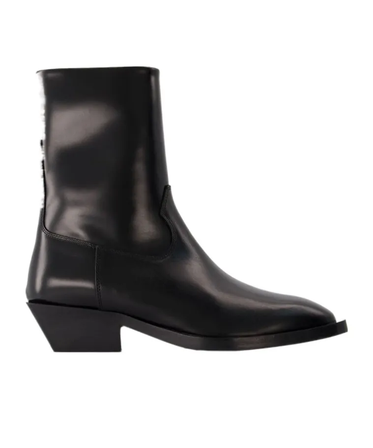 Tapered-Heel Ankle Boots