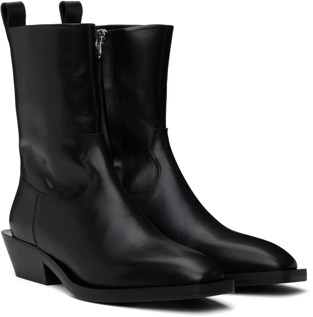 Tapered-Heel Ankle Boots