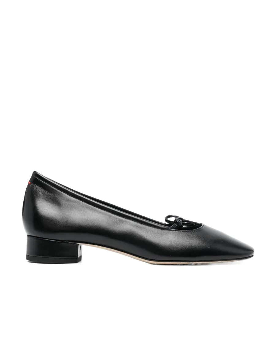 25Mm Bow-Detailing Leather Pumps