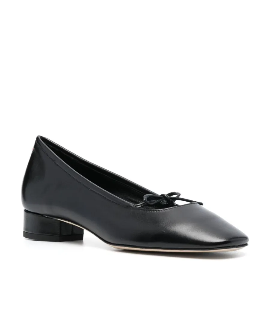 25Mm Bow-Detailing Leather Pumps