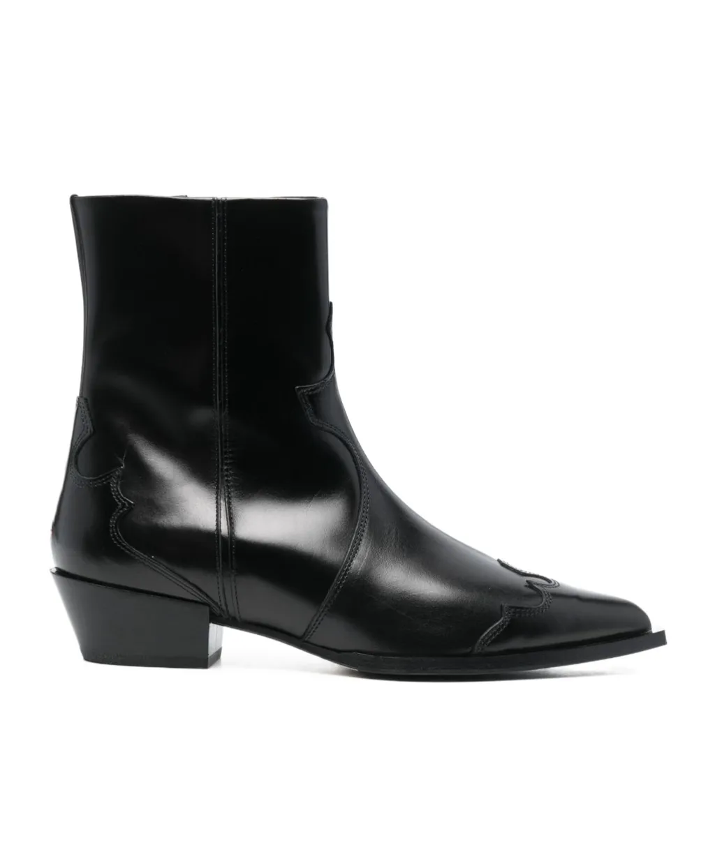 Alby 30Mm Pointed-Toe Leather Boots