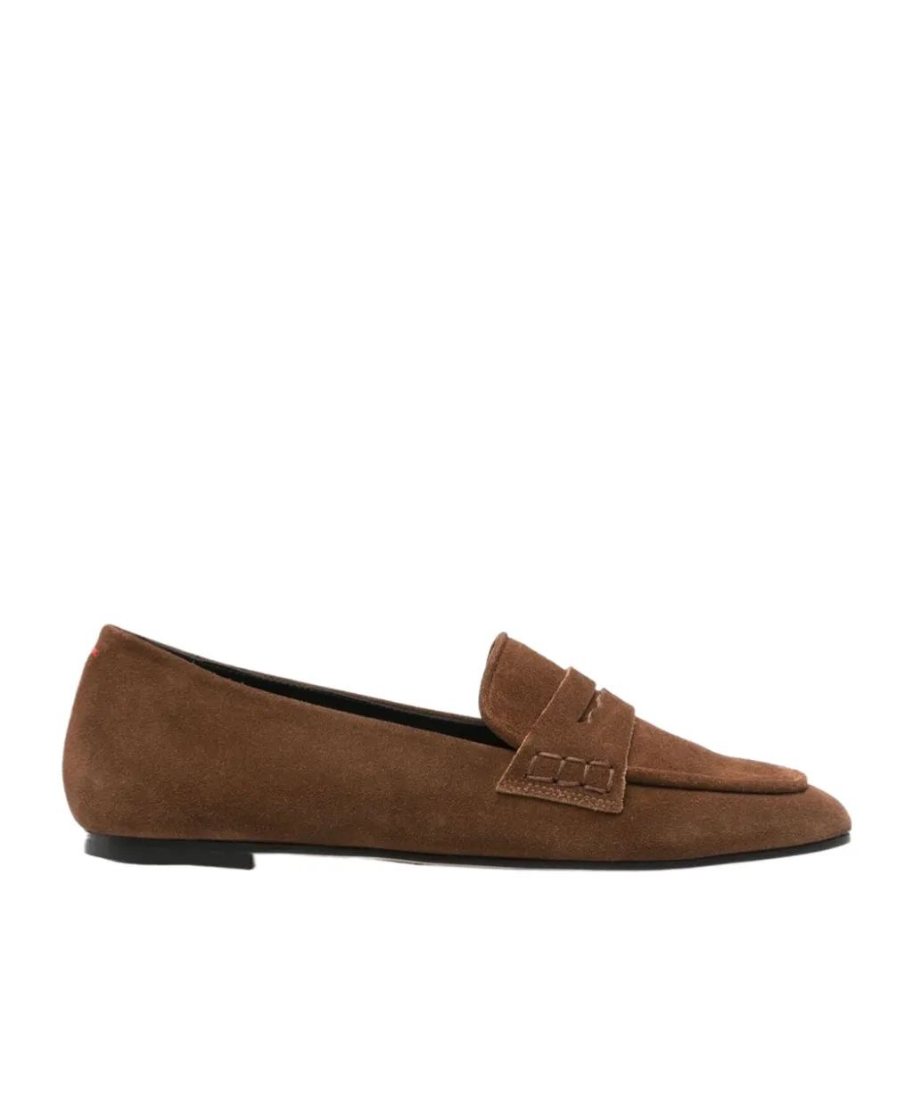 Penny-Slot Suede Loafers