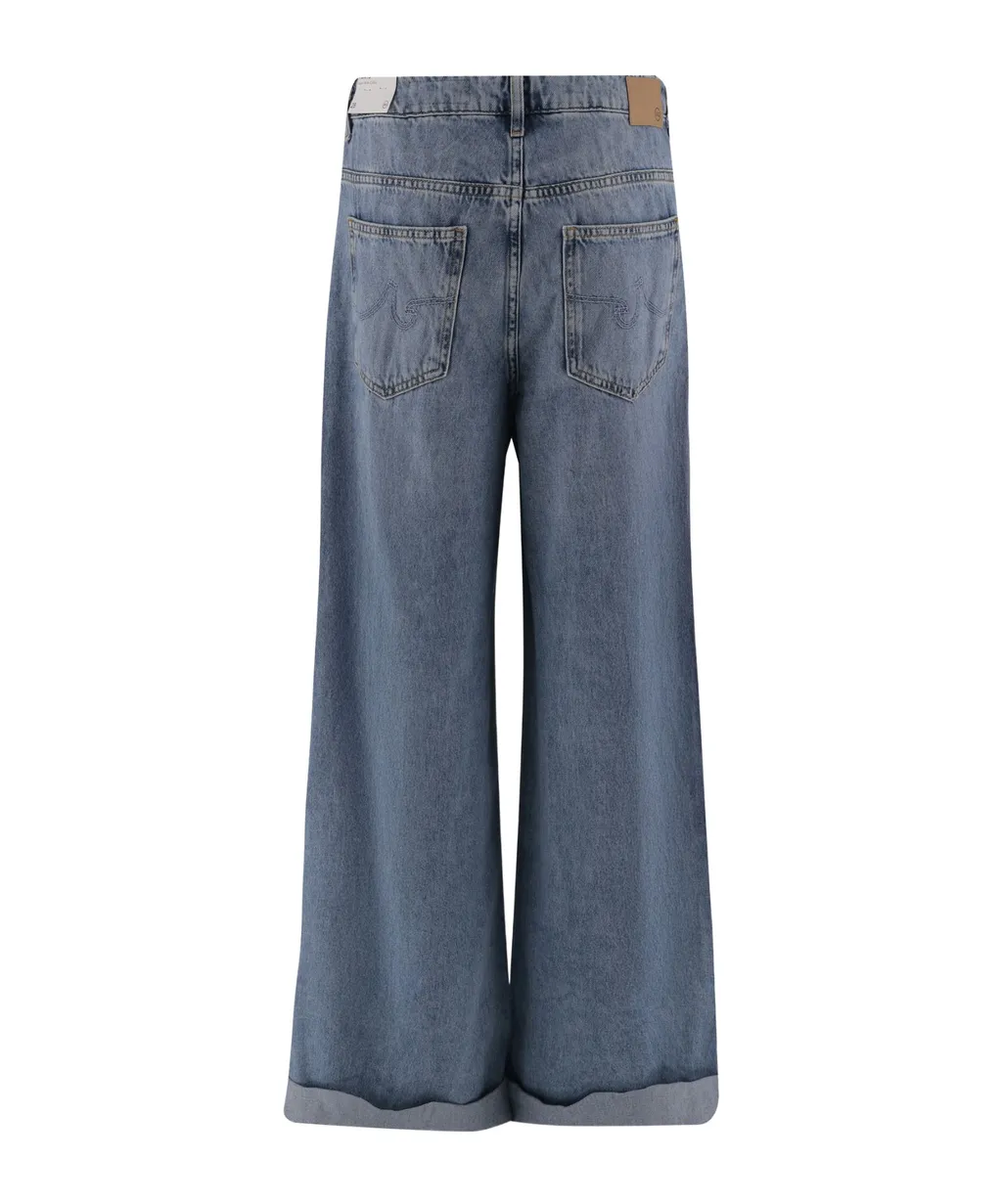 Wide-Leg Denim Jeans