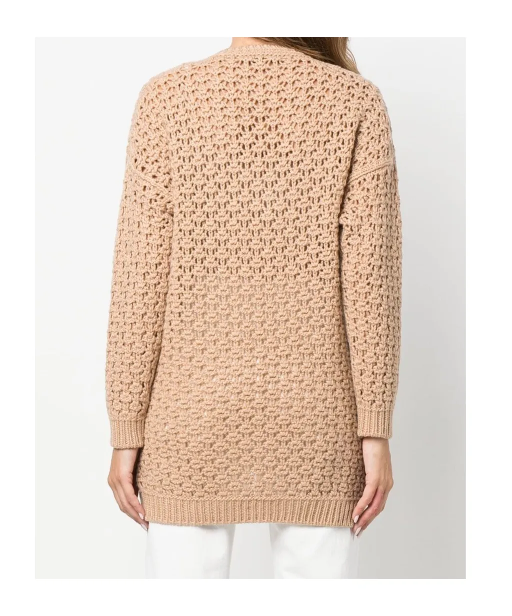 V-Neck Woven Jumper