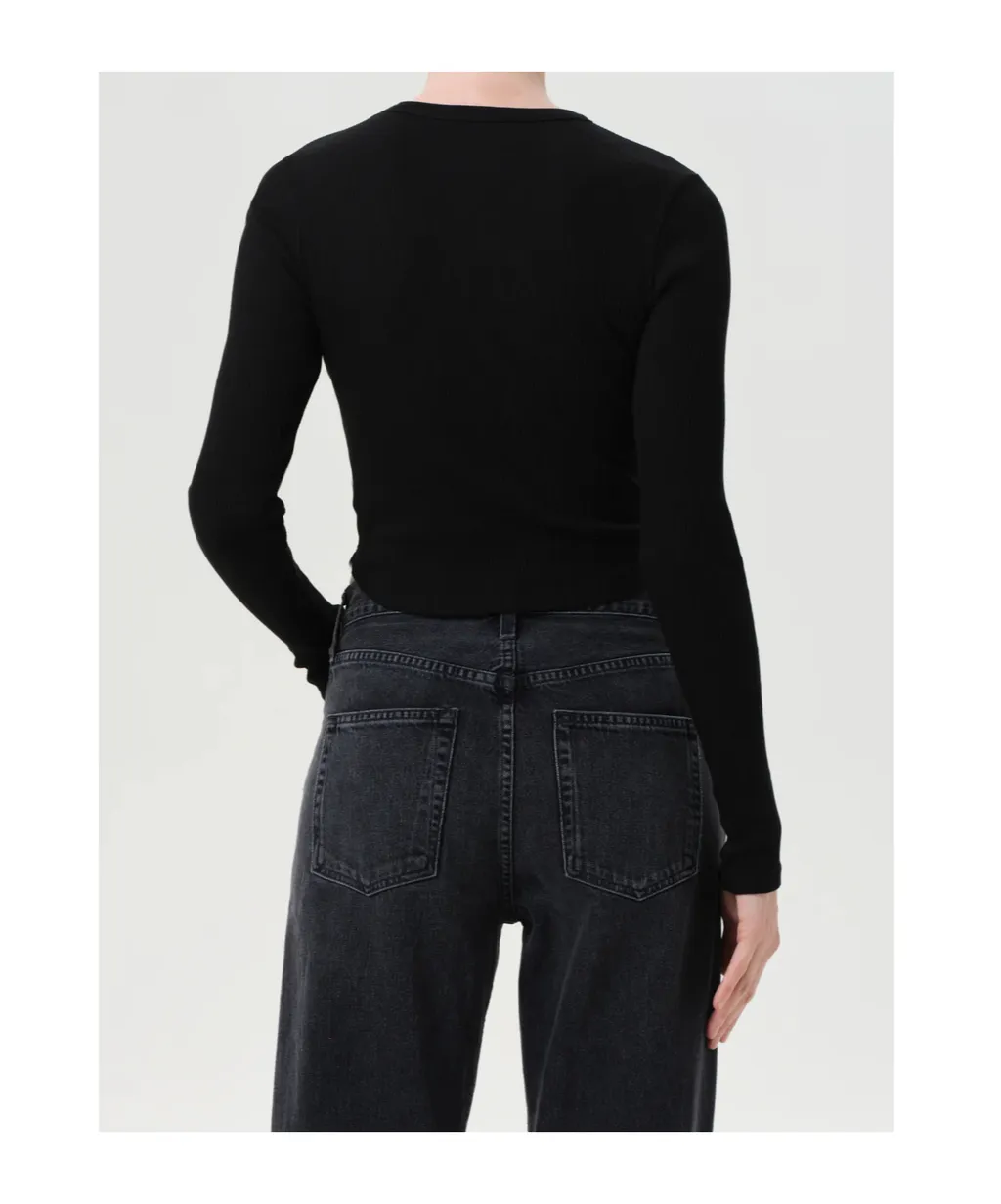 Ribbed Long-Sleeve Top