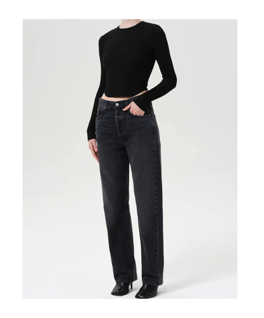 Ribbed Long-Sleeve Top