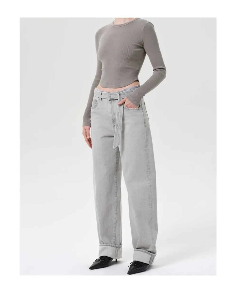 Ribbed Long-Sleeve Top