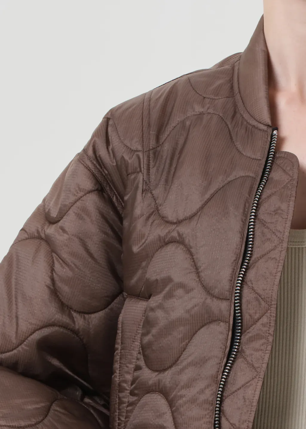 Quilted Bomber Jacket