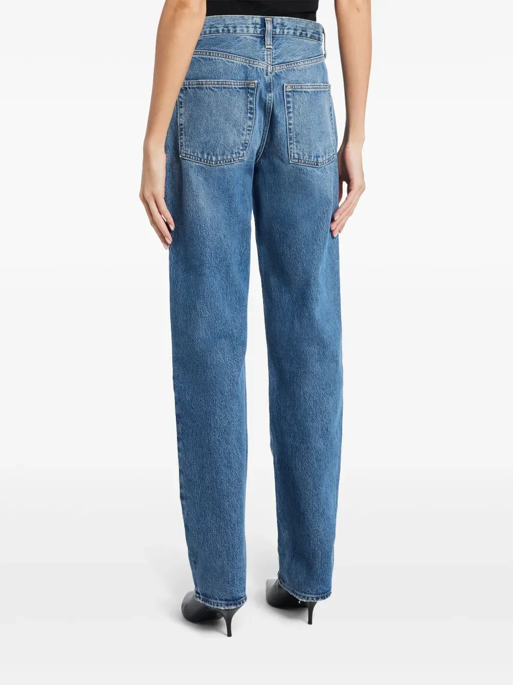 Denim Trousers With Belt Loops
