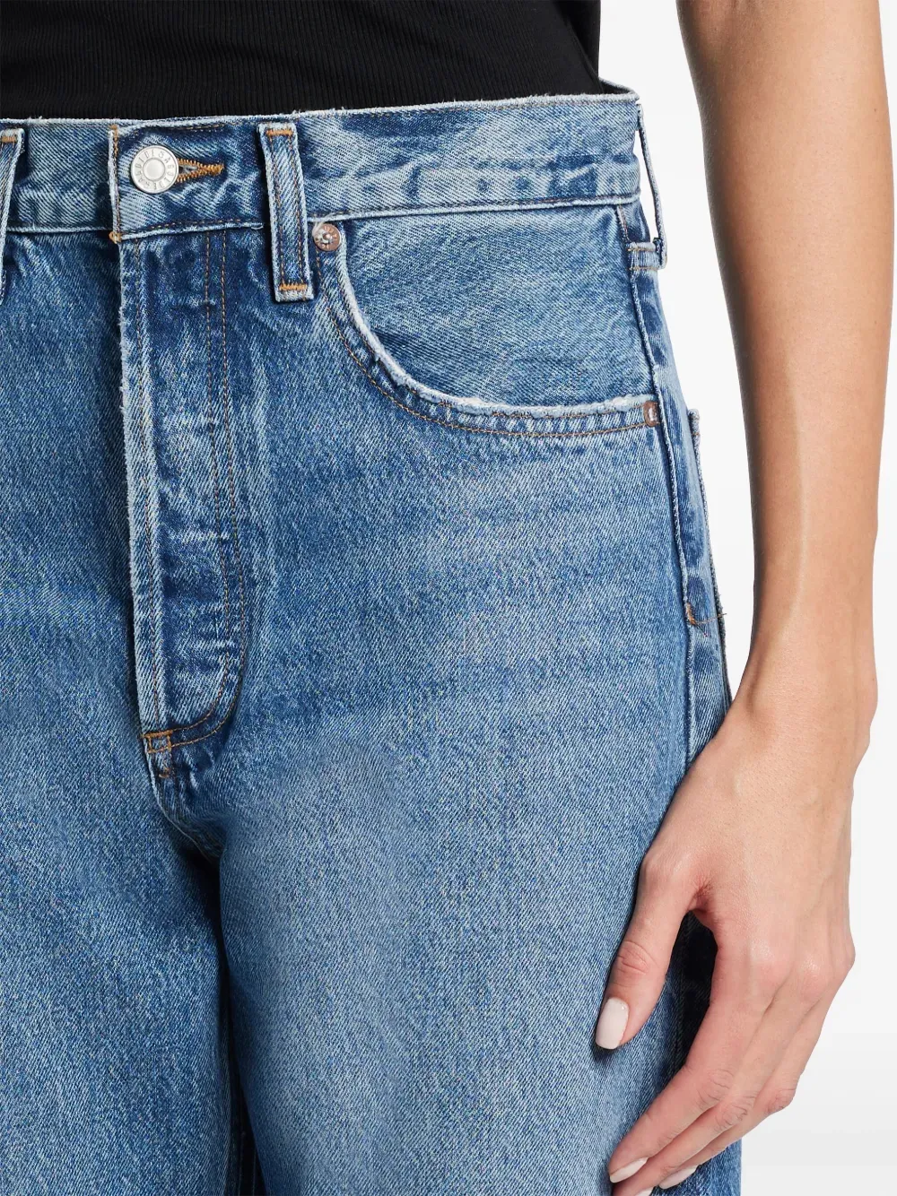 Denim Trousers With Belt Loops