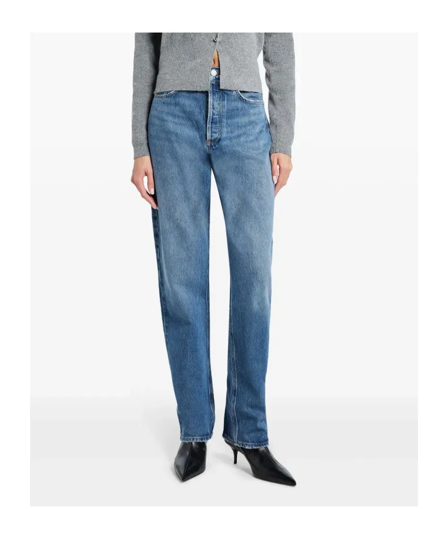 Denim Trousers With Belt Loops