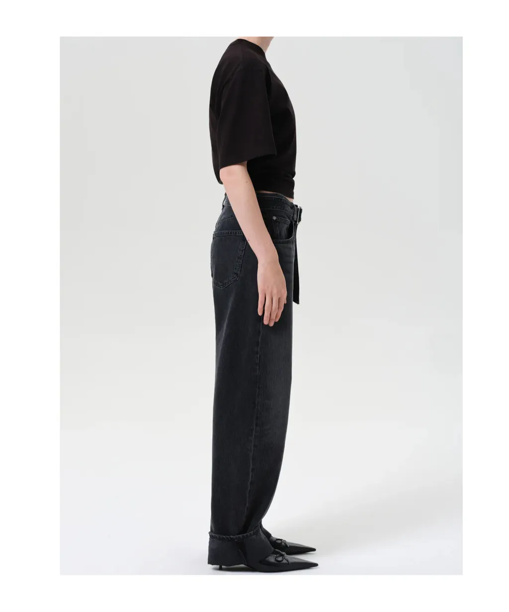 Mid-Rise Denim Trousers