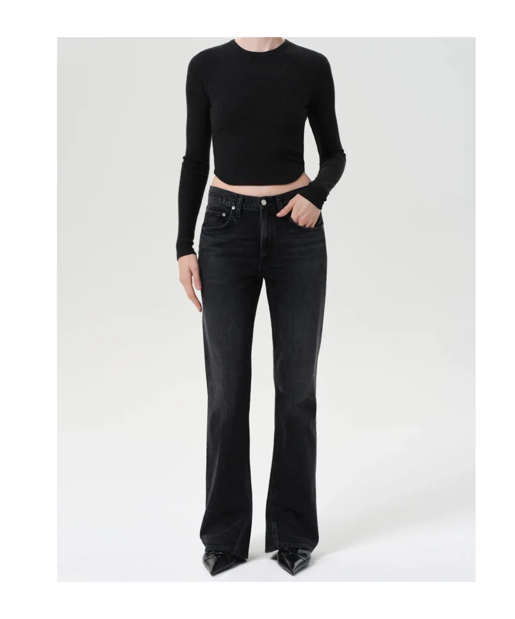 Mid-Rise Flared Leg Jeans