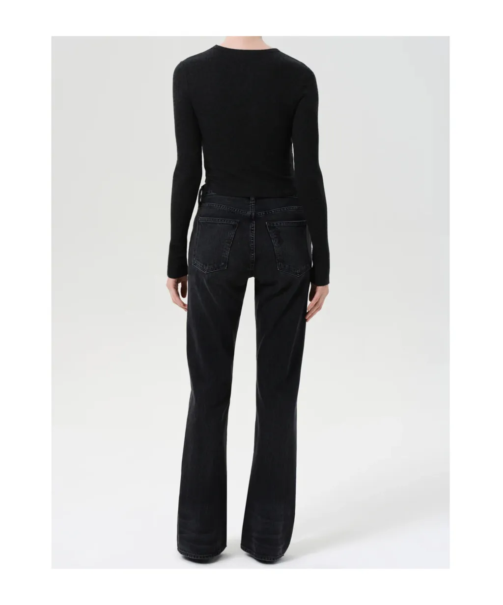 Mid-Rise Flared Leg Jeans