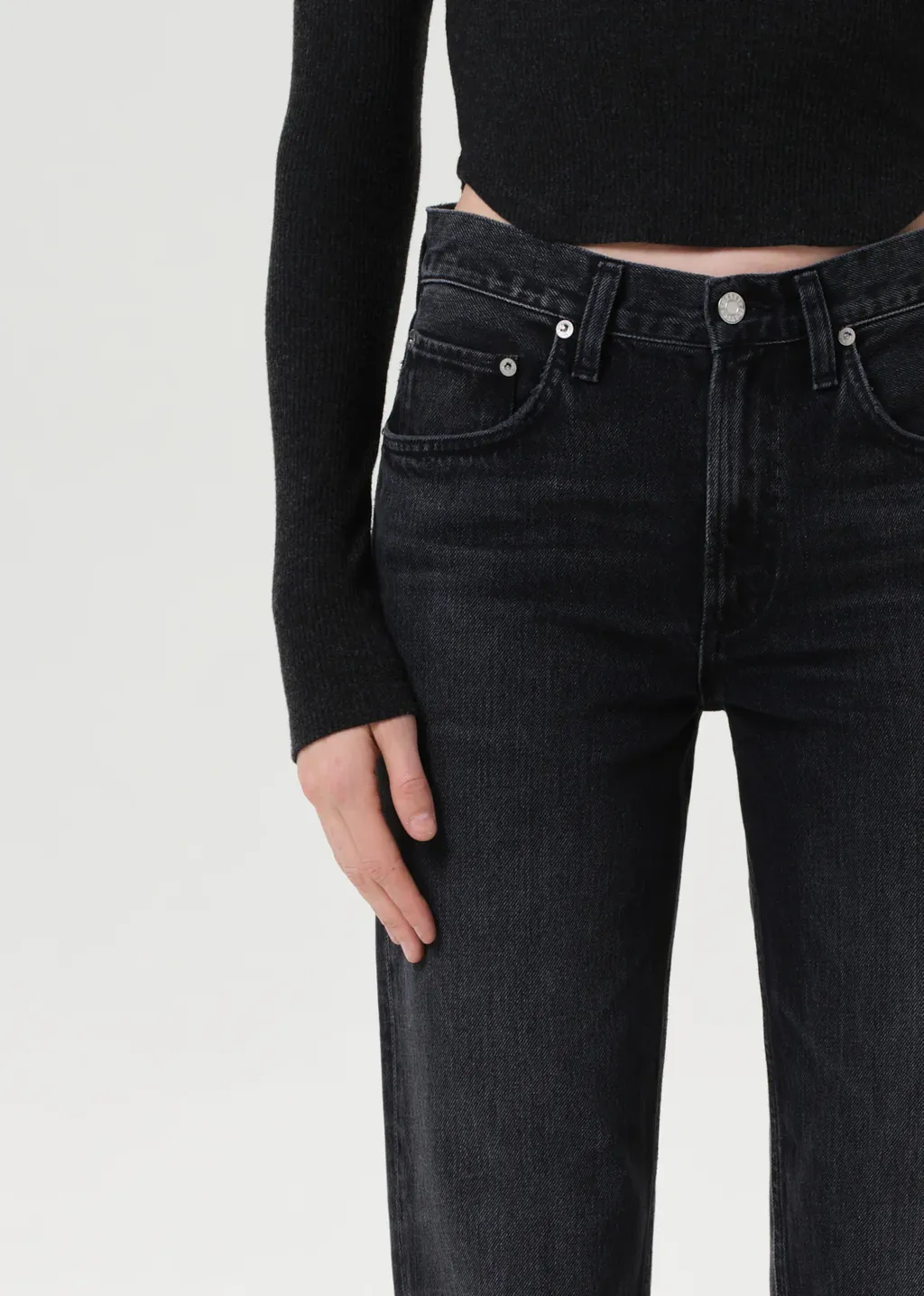 Mid-Rise Flared Leg Jeans