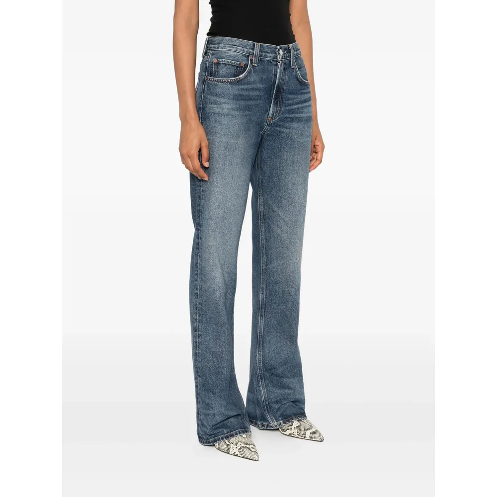High Waisted Flared Leg Jeans