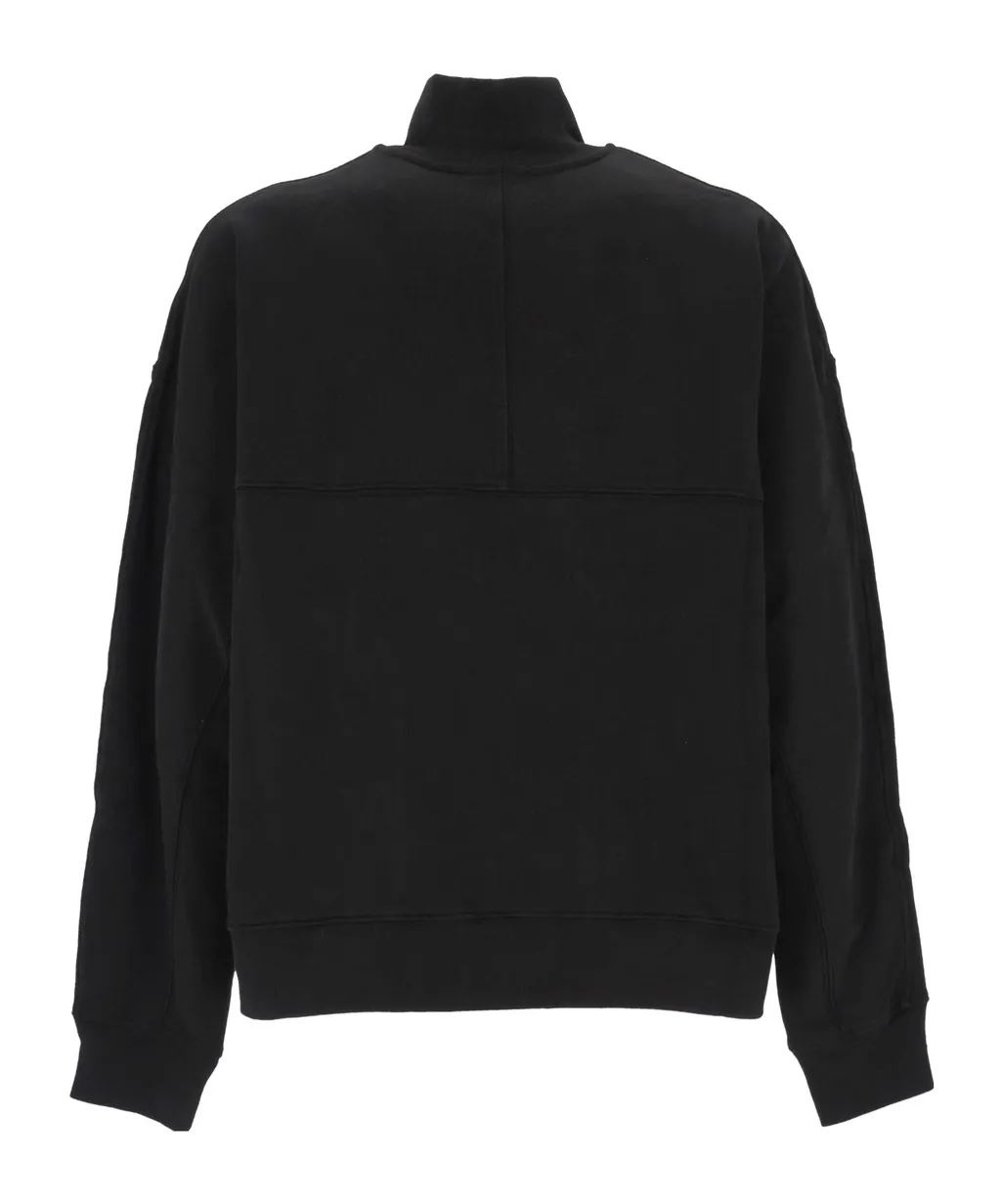 High-Neck Zip-Up Sweatshirt