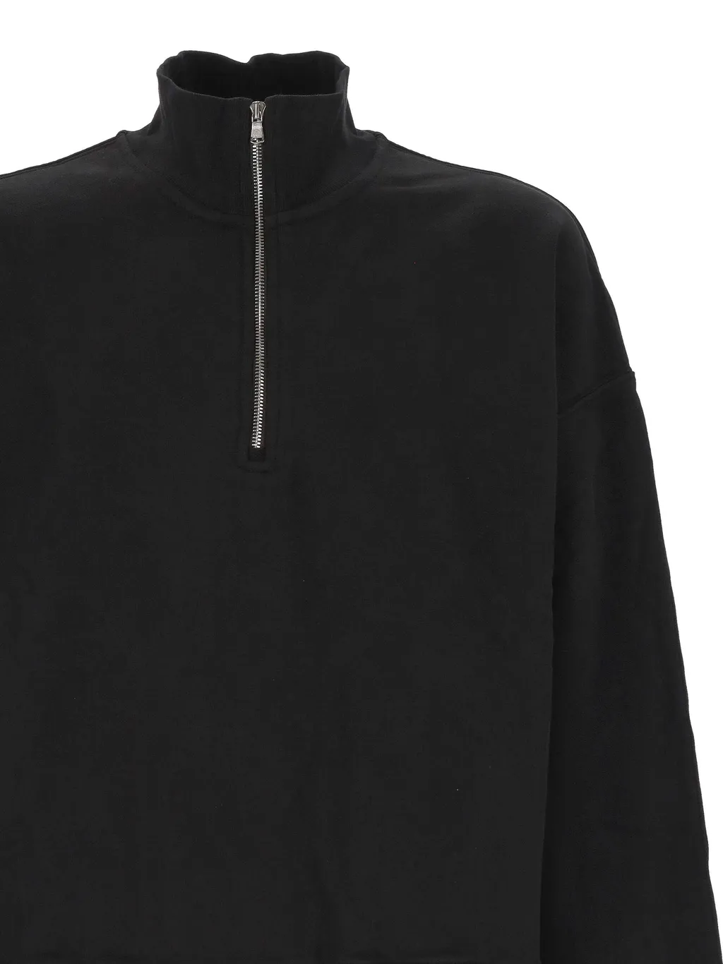 High-Neck Zip-Up Sweatshirt