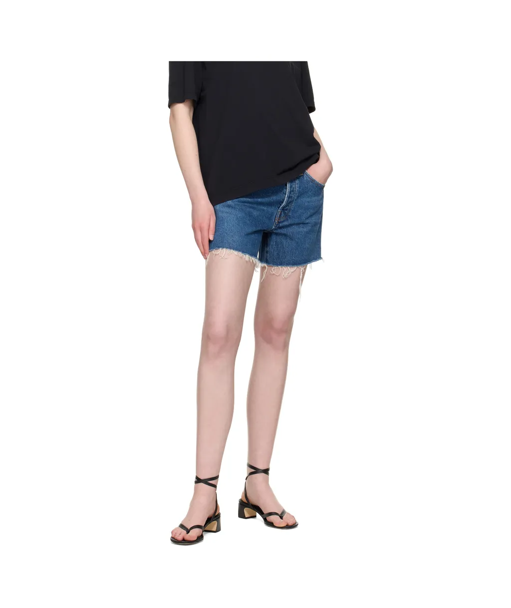 Parker Raw-Cut Denim Shorts