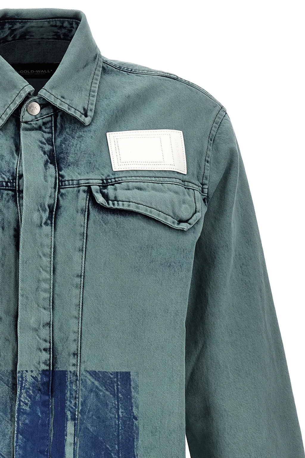 Logo Print Denim Shirt
