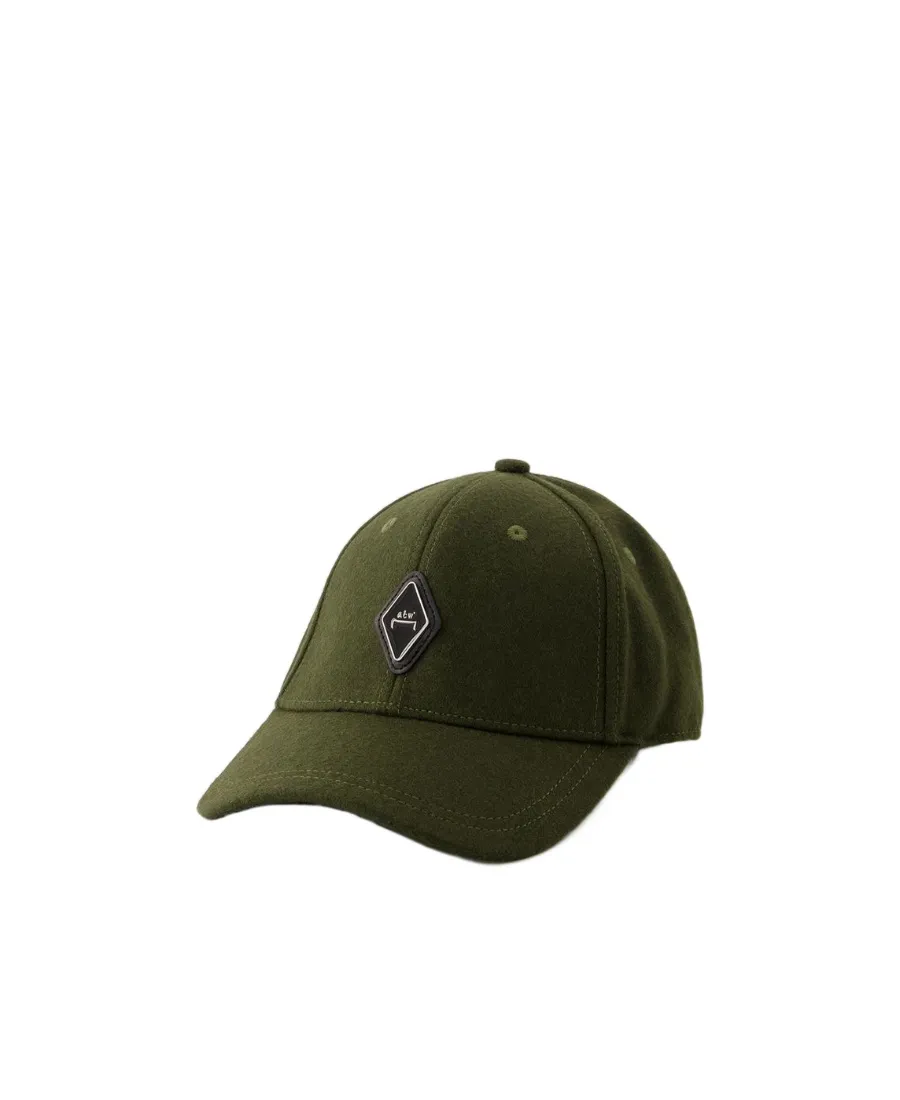 Logo-Appliqué Felted Cap