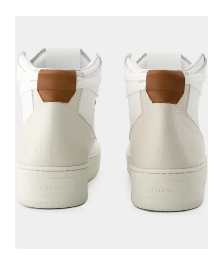 Panelled Hi-Top Sneakers
