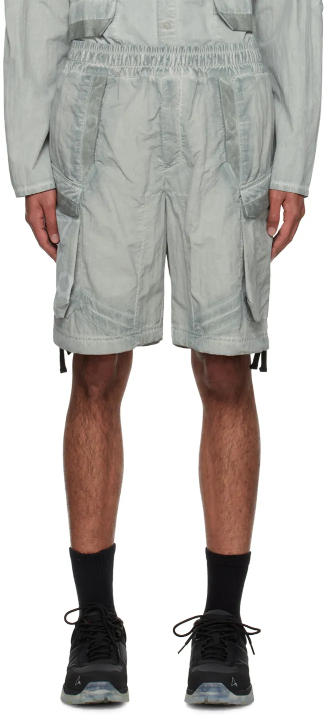 Faded-Effect Cargo Shorts