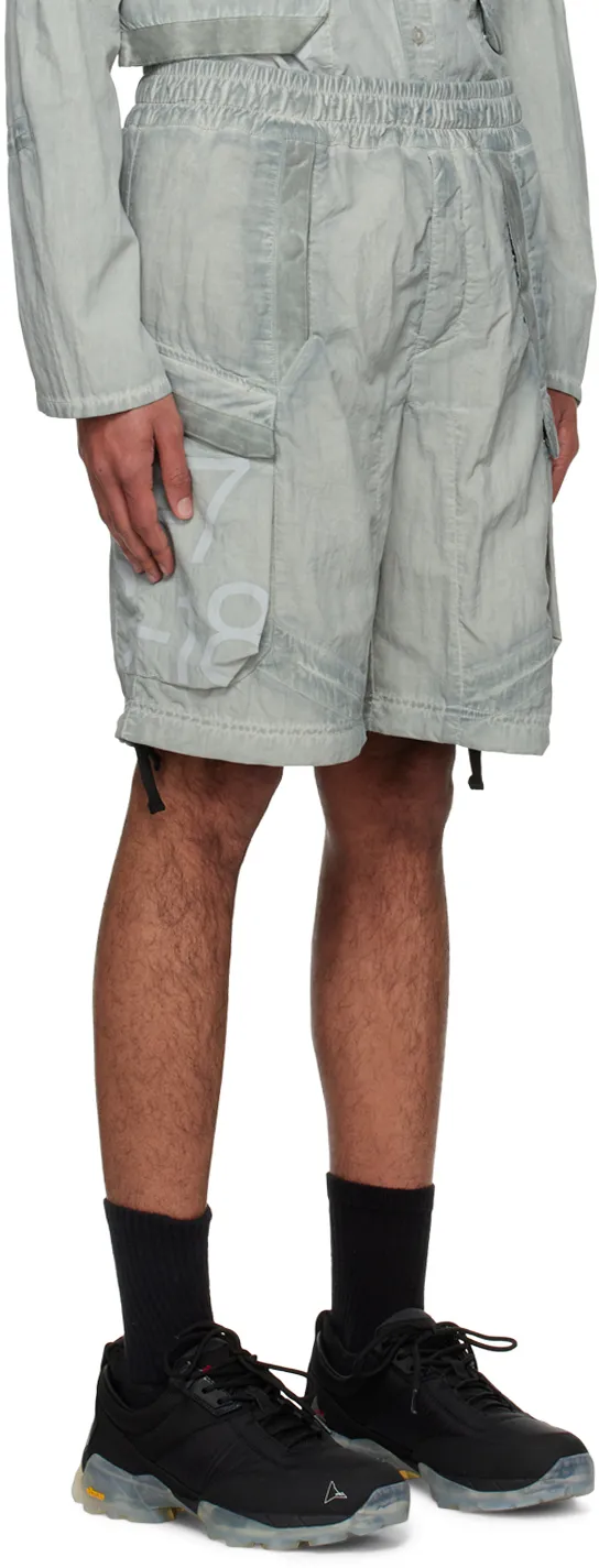 Faded-Effect Cargo Shorts