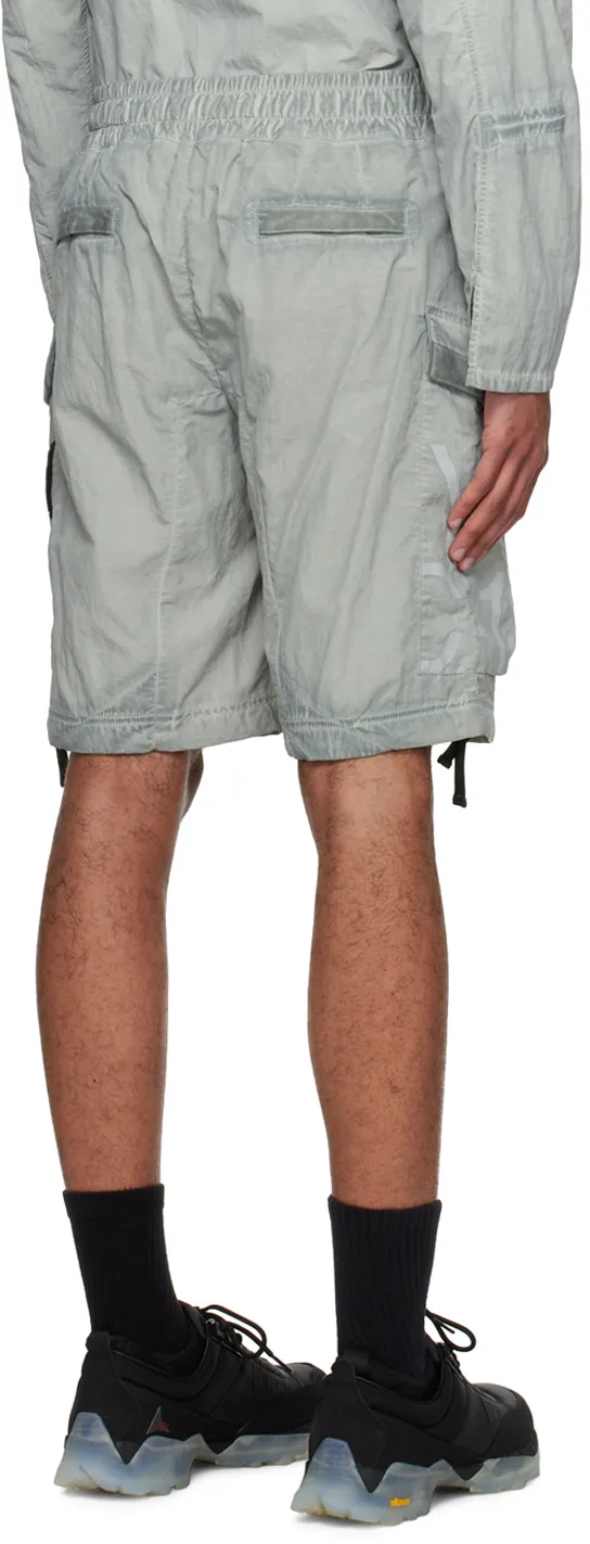 Faded-Effect Cargo Shorts