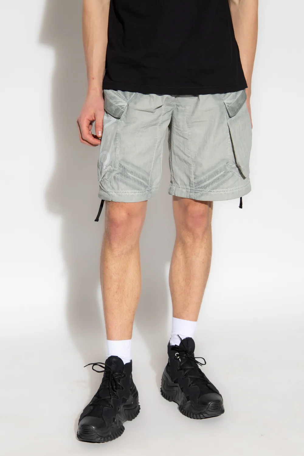 Faded-Effect Cargo Shorts