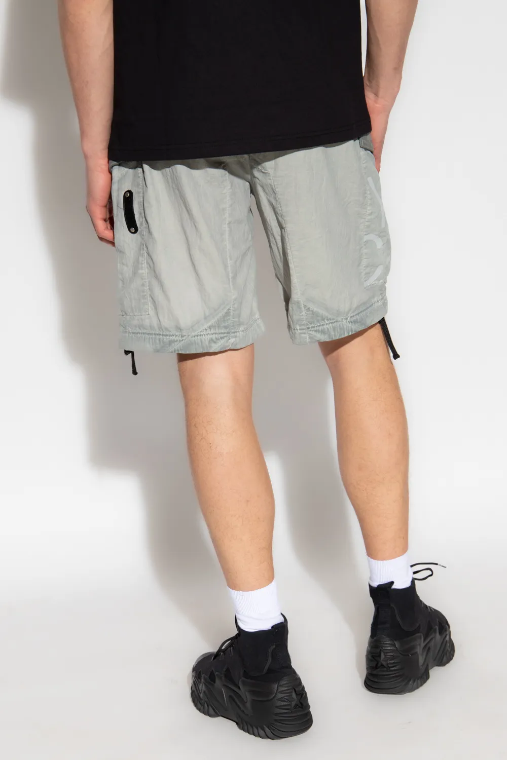 Faded-Effect Cargo Shorts