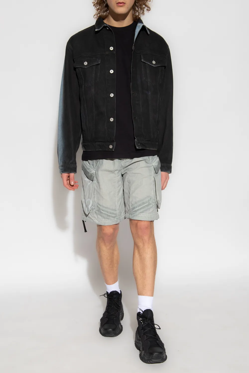 Faded-Effect Cargo Shorts