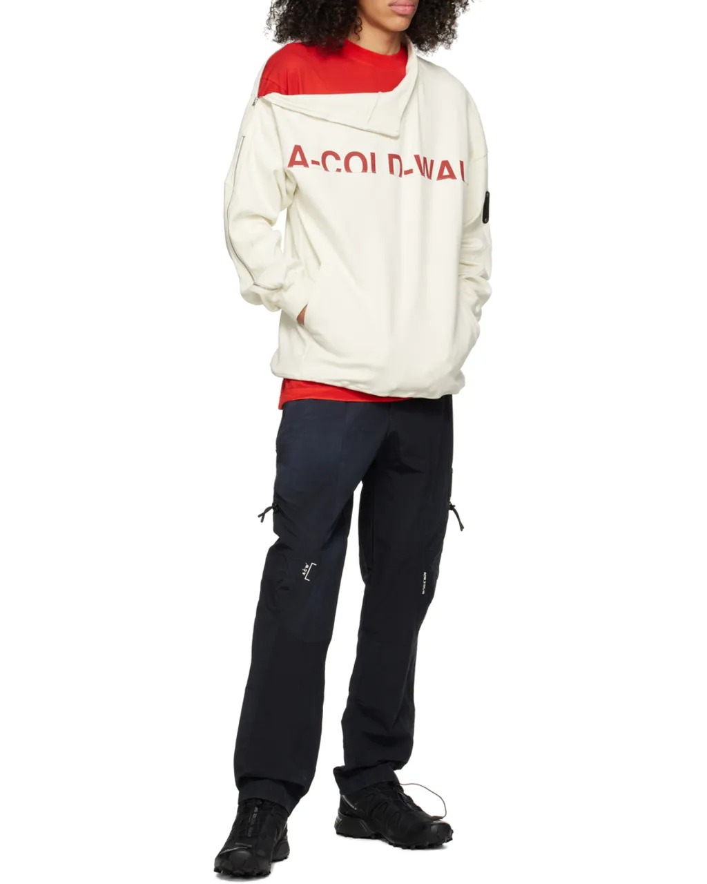 Overset Logo-Print Cotton Sweatshirt