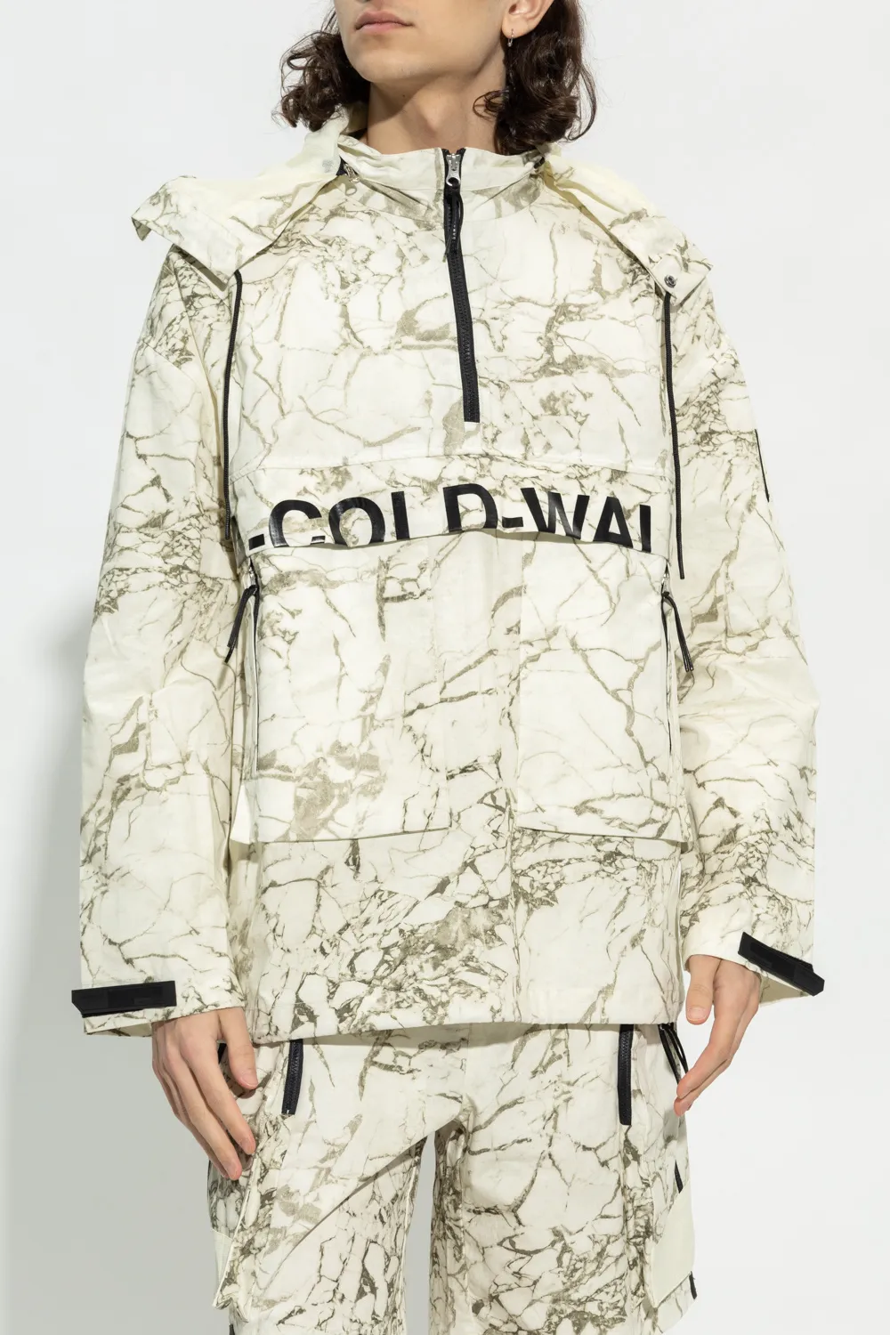 Logo Printed Drawstring Jacket
