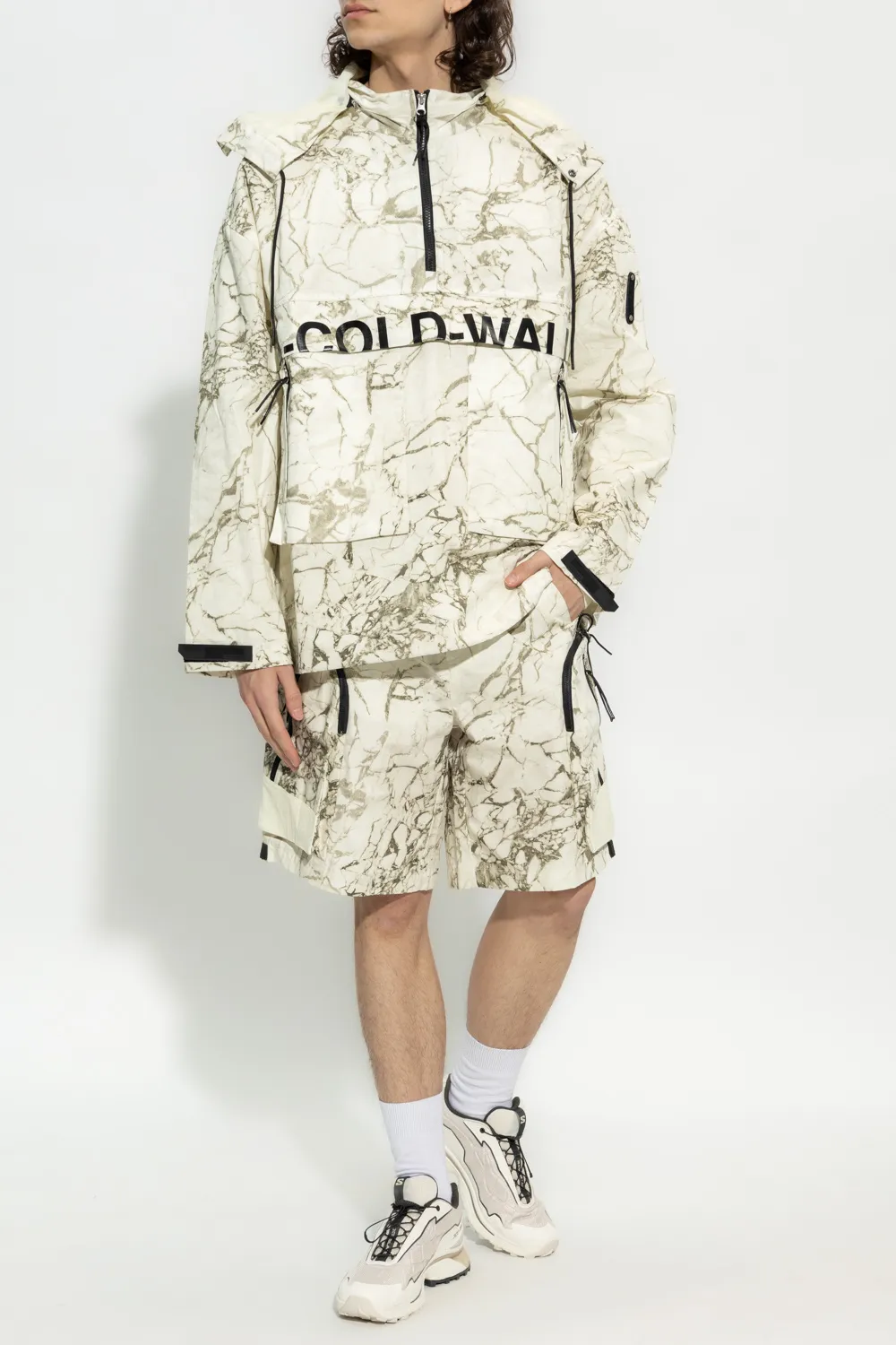 Logo Printed Drawstring Jacket