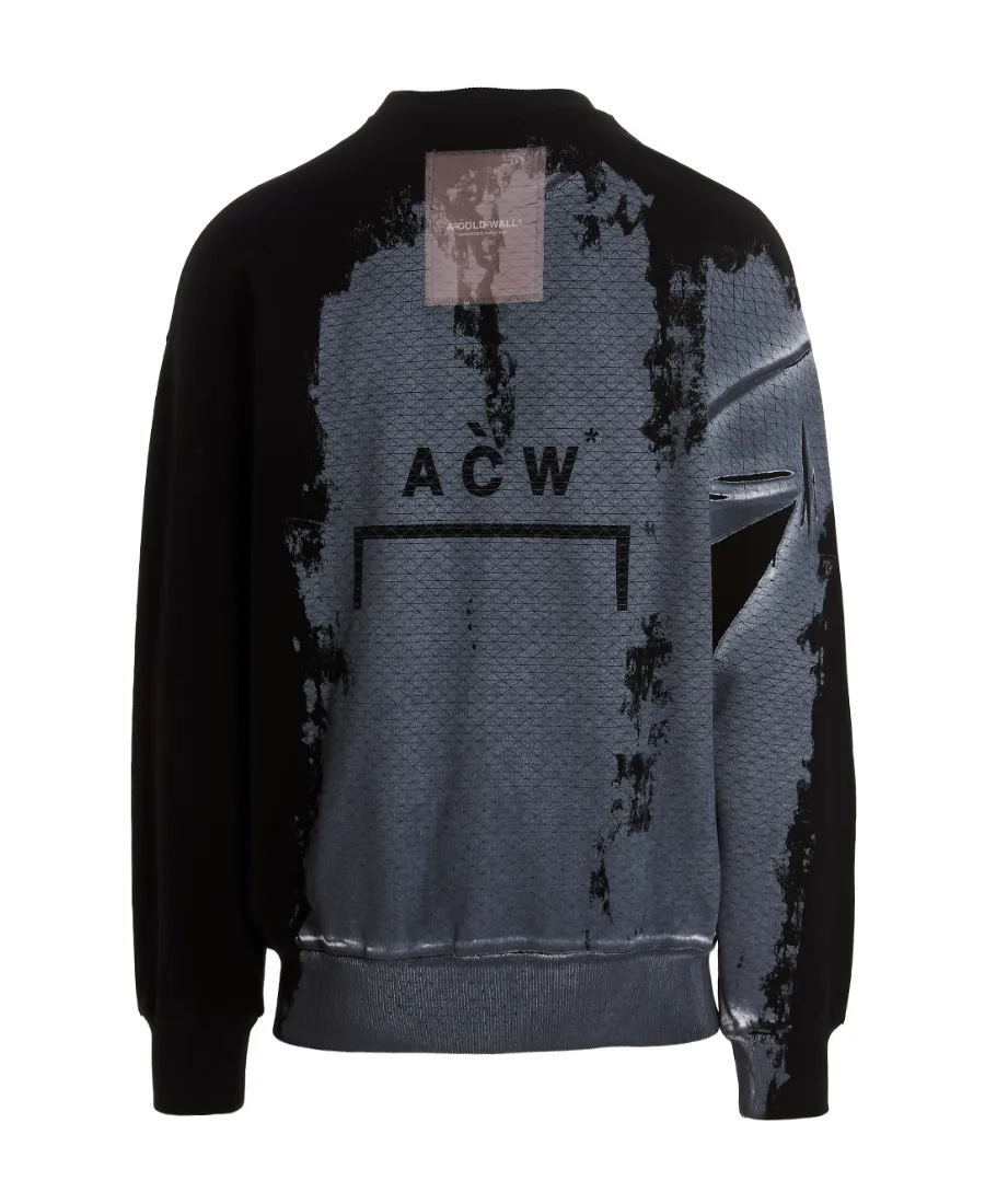 Brushstroke-Print Cotton Sweatshirt