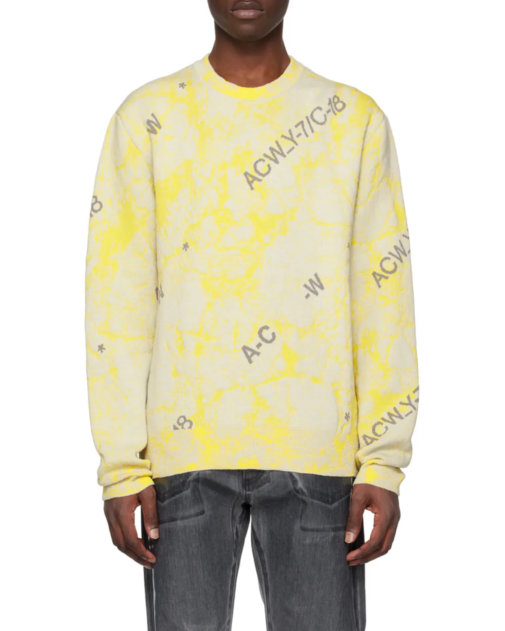 Logo-Intarsia Marbled Jumper