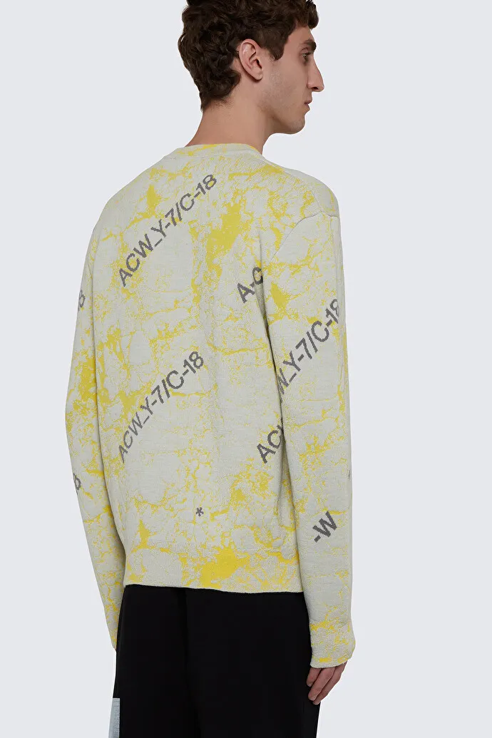 Logo-Intarsia Marbled Jumper